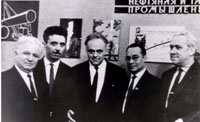 From left to right: О.А. Mezhlumov, F.К. Salmanov, V.I. Muravlenko, R.Sh. Mingareev, Yu.I. Bokserman