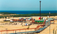 Central Gathering Station of the Sandybinskoye field. Administrative and accommodation building and field operation base