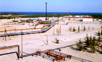 Central Gathering Station of the Sandybinskoye field. Administrative and accommodation building and field operation base