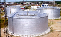 Central Tank Farm of Southern part of the Samotlor field. General view 
